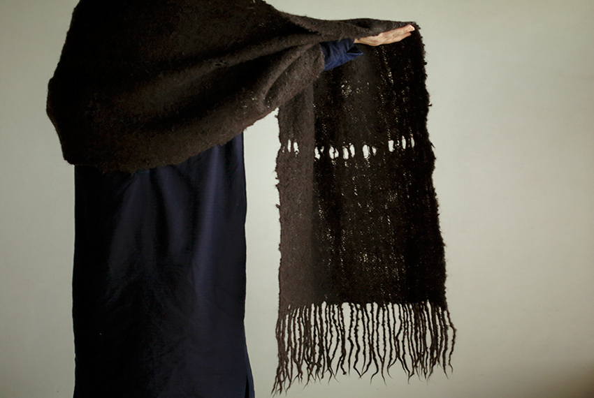 手紡ぎストール