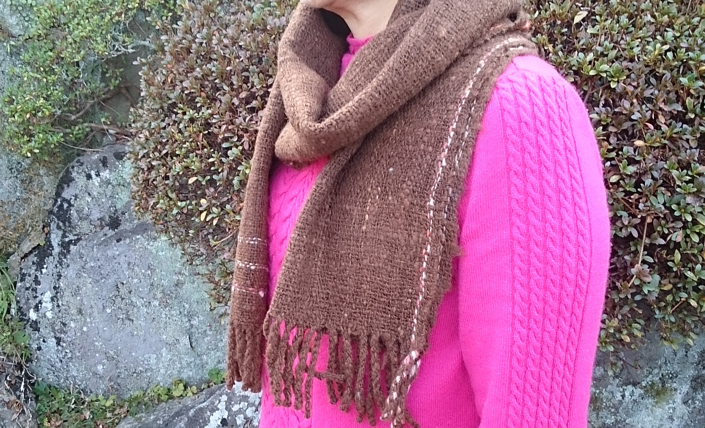 手紡ぎマフラー