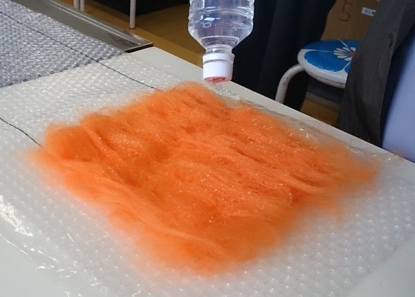 森山公民館講座　ハンドメイドフェルトのミニマフラー