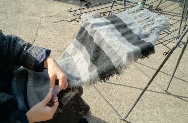 マフラーの仕上げ