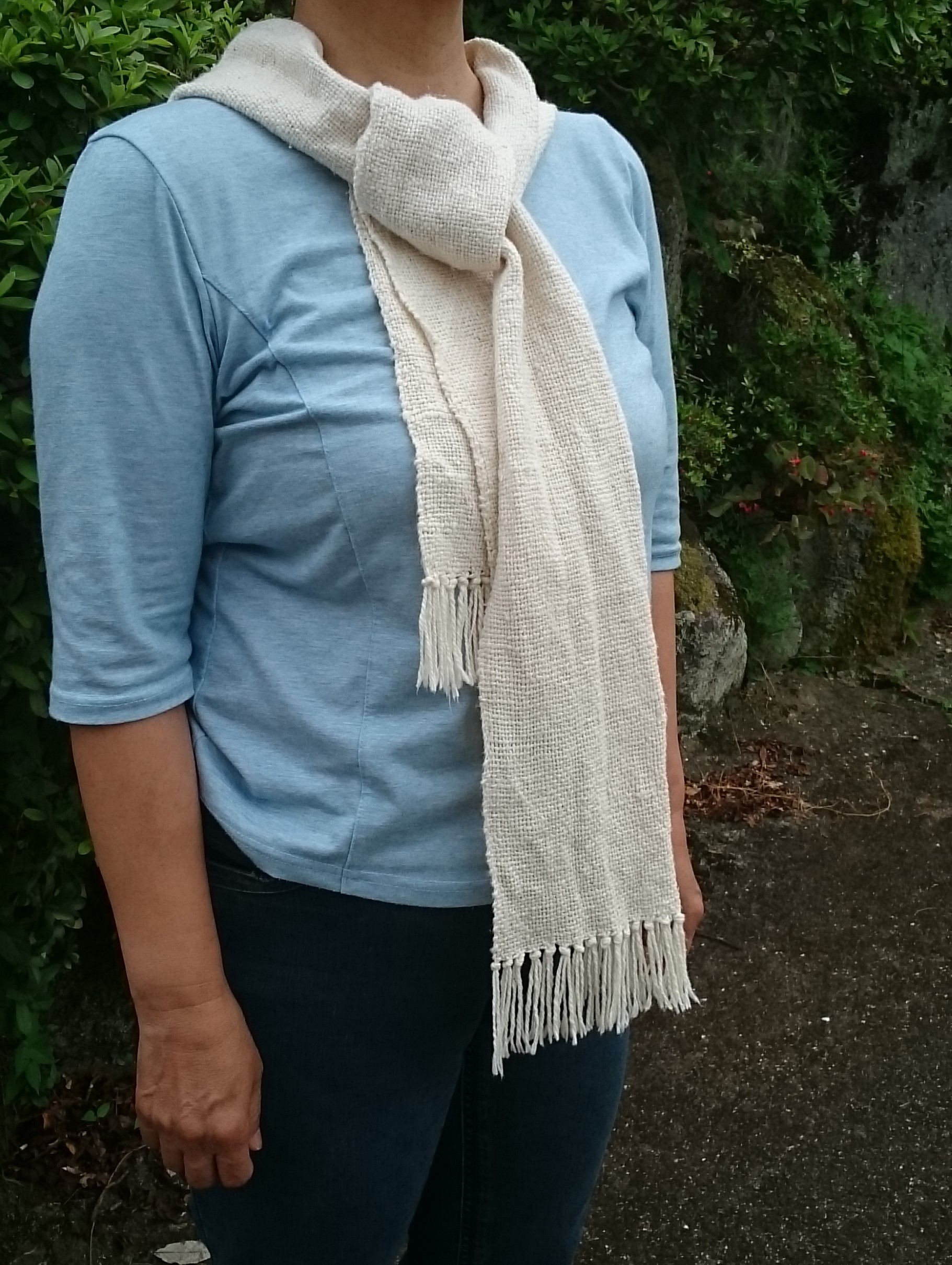 オーガニックコットンのマフラー