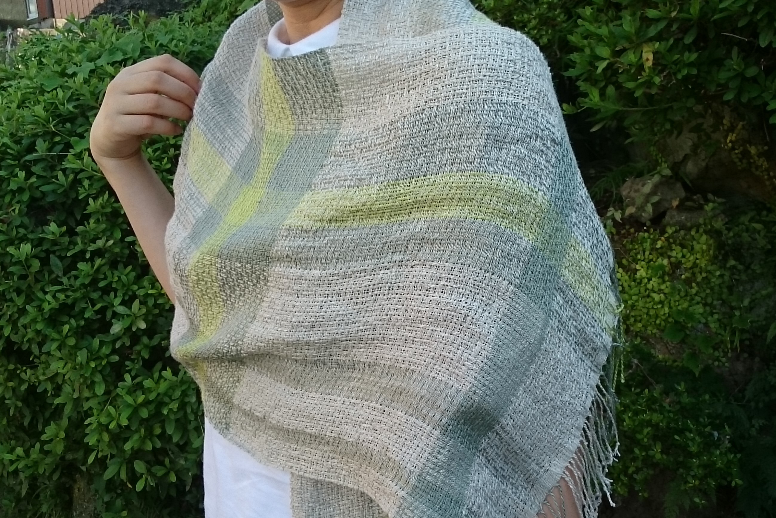 リネンとシルクのストール