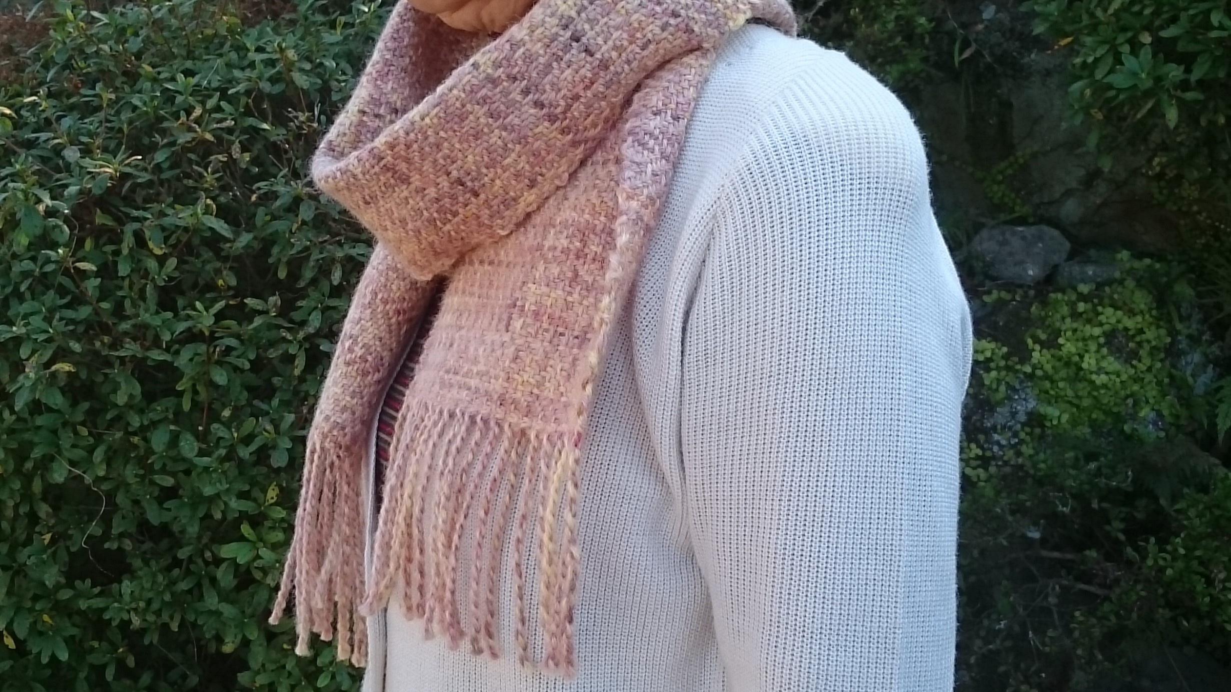 斜紋織マフラー