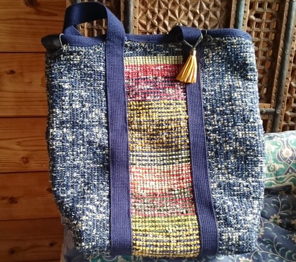 裂き織りバッグ